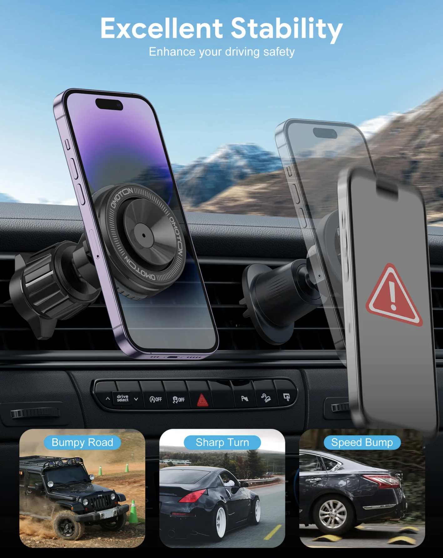 O-Mag Drive Safe VM01 – Kfz-Halterung für Lüftungsschlitze - Image 7