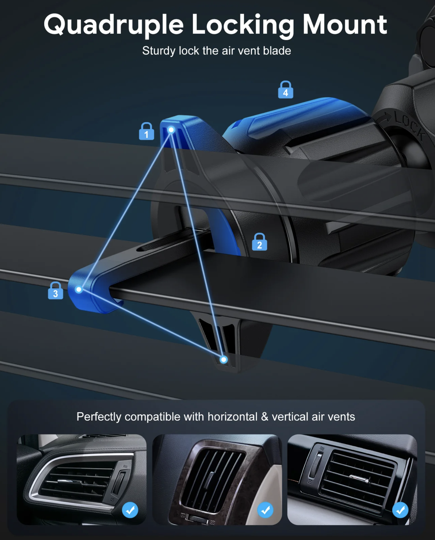 O-Mag Drive Safe VM01 – Kfz-Halterung für Lüftungsschlitze - Image 8