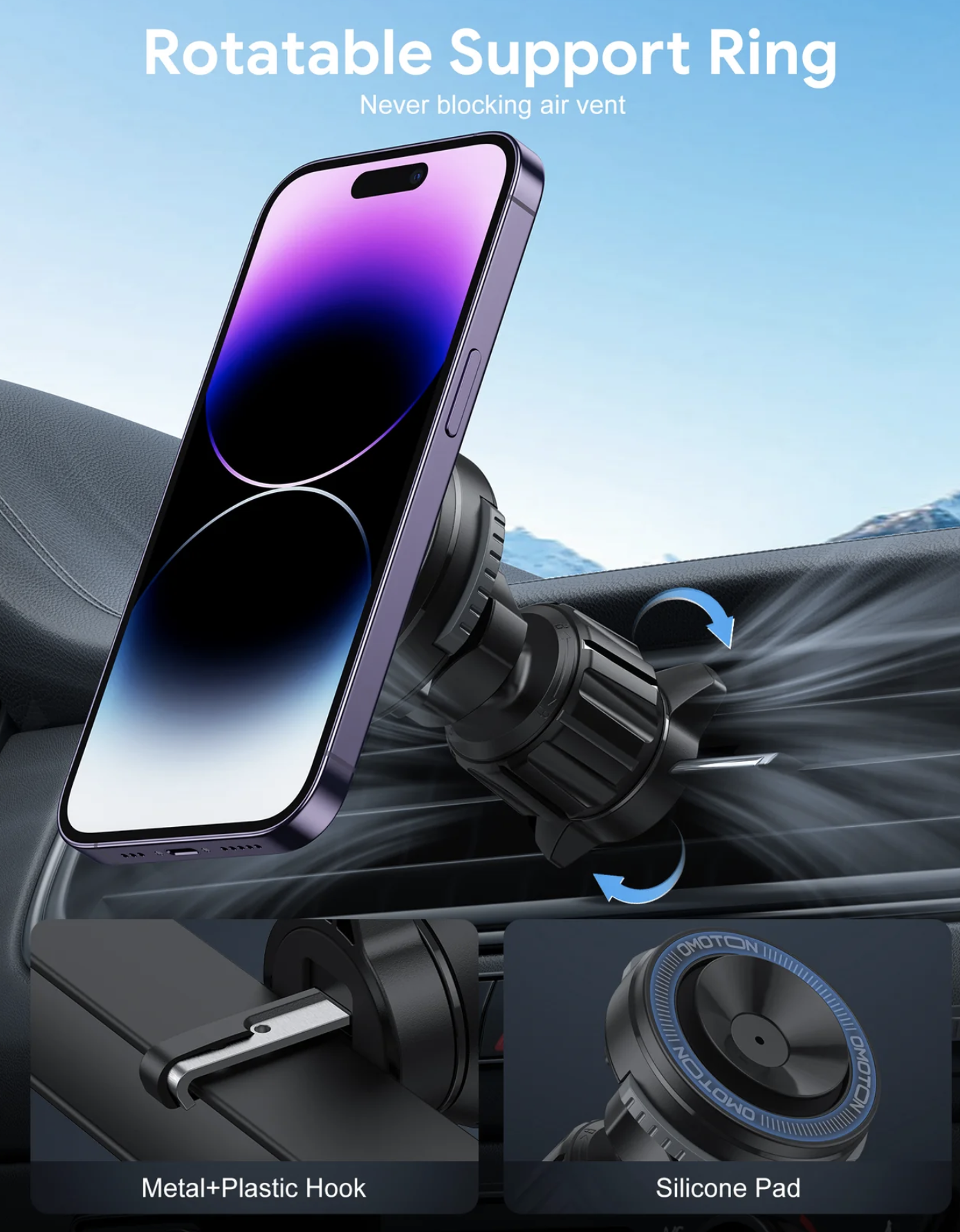 O-Mag Drive Safe VM01 – Kfz-Halterung für Lüftungsschlitze - Image 9