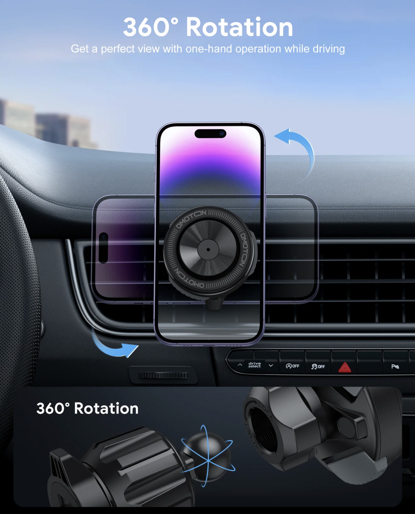 O-Mag Drive Safe VM01 – Kfz-Halterung für Lüftungsschlitze - Image 5